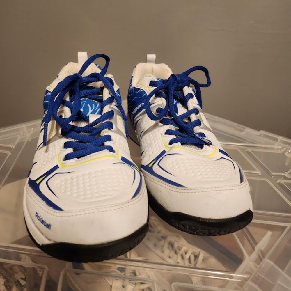 acacia swimwear White, Blue and Yellow Men's Athletic Sneakers